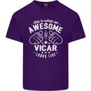 This Is What an Awesome Vicar Looks Like Mens Cotton T-Shirt Tee Top Purple