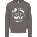 This Is What an Awesome Vicar Looks Like Mens Sweatshirt Jumper Charcoal