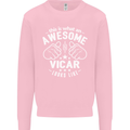 This Is What an Awesome Vicar Looks Like Mens Sweatshirt Jumper Light Pink