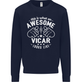 This Is What an Awesome Vicar Looks Like Mens Sweatshirt Jumper Navy Blue
