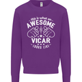 This Is What an Awesome Vicar Looks Like Mens Sweatshirt Jumper Purple