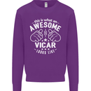 This Is What an Awesome Vicar Looks Like Mens Sweatshirt Jumper Purple