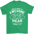 This Is What an Awesome Vicar Looks Like Mens T-Shirt Cotton Gildan Irish Green