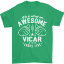 This Is What an Awesome Vicar Looks Like Mens T-Shirt Cotton Gildan Irish Green