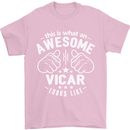 This Is What an Awesome Vicar Looks Like Mens T-Shirt Cotton Gildan Light Pink