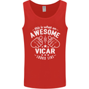 This Is What an Awesome Vicar Looks Like Mens Vest Tank Top Red