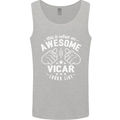 This Is What an Awesome Vicar Looks Like Mens Vest Tank Top Sports Grey