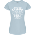 This Is What an Awesome Vicar Looks Like Womens Petite Cut T-Shirt Light Blue