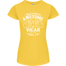 This Is What an Awesome Vicar Looks Like Womens Petite Cut T-Shirt Yellow