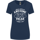 This Is What an Awesome Vicar Looks Like Womens Wider Cut T-Shirt Navy Blue