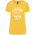 This Is What an Awesome Vicar Looks Like Womens Wider Cut T-Shirt Yellow