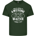 This Is What an Awesome Waiter Looks Like Mens Cotton T-Shirt Tee Top Forest Green