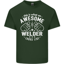 This Is What an Awesome Welder Looks Like Mens Cotton T-Shirt Tee Top Forest Green