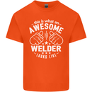 This Is What an Awesome Welder Looks Like Mens Cotton T-Shirt Tee Top Orange