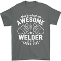 This Is What an Awesome Welder Looks Like Mens T-Shirt Cotton Gildan Charcoal