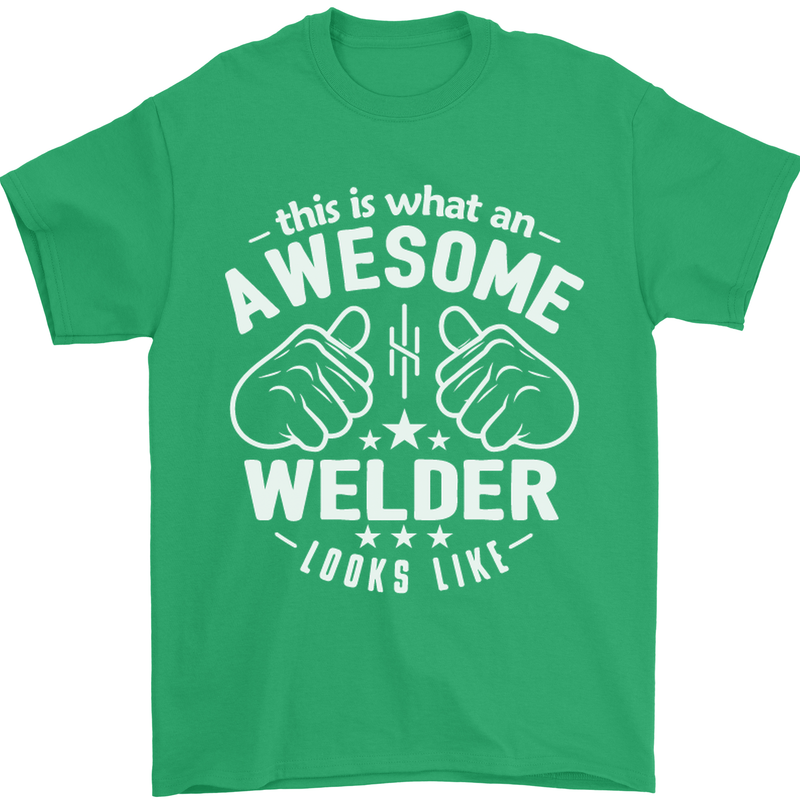 This Is What an Awesome Welder Looks Like Mens T-Shirt Cotton Gildan Irish Green