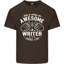 This Is What an Awesome Writer Looks Like Mens Cotton T-Shirt Tee Top Dark Chocolate