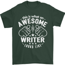 This Is What an Awesome Writer Looks Like Mens T-Shirt Cotton Gildan Forest Green