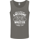 This Is What an Awesome Writer Looks Like Mens Vest Tank Top Charcoal