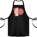 This Teacher Needs Coffee Funny Teaching Cotton Apron 100% Organic Black