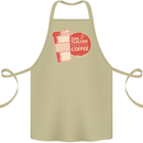 This Teacher Needs Coffee Funny Teaching Cotton Apron 100% Organic Khaki