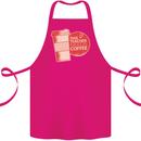 This Teacher Needs Coffee Funny Teaching Cotton Apron 100% Organic Pink