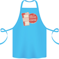 This Teacher Needs Coffee Funny Teaching Cotton Apron 100% Organic Turquoise
