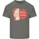 This Teacher Needs Coffee Funny Teaching Mens Cotton T-Shirt Tee Top Charcoal