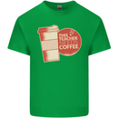 This Teacher Needs Coffee Funny Teaching Mens Cotton T-Shirt Tee Top Irish Green