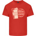 This Teacher Needs Coffee Funny Teaching Mens Cotton T-Shirt Tee Top Red