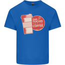 This Teacher Needs Coffee Funny Teaching Mens Cotton T-Shirt Tee Top Royal Blue
