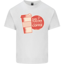 This Teacher Needs Coffee Funny Teaching Mens Cotton T-Shirt Tee Top White