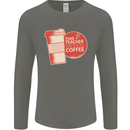 This Teacher Needs Coffee Funny Teaching Mens Long Sleeve T-Shirt Charcoal
