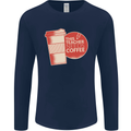 This Teacher Needs Coffee Funny Teaching Mens Long Sleeve T-Shirt Navy Blue