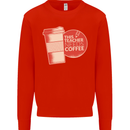 This Teacher Needs Coffee Funny Teaching Mens Sweatshirt Jumper Bright Red