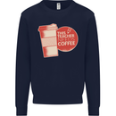 This Teacher Needs Coffee Funny Teaching Mens Sweatshirt Jumper Navy Blue