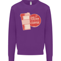 This Teacher Needs Coffee Funny Teaching Mens Sweatshirt Jumper Purple