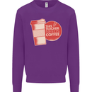 This Teacher Needs Coffee Funny Teaching Mens Sweatshirt Jumper Purple