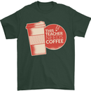 This Teacher Needs Coffee Funny Teaching Mens T-Shirt Cotton Gildan Forest Green