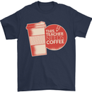 This Teacher Needs Coffee Funny Teaching Mens T-Shirt Cotton Gildan Navy Blue