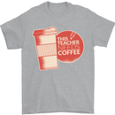 This Teacher Needs Coffee Funny Teaching Mens T-Shirt Cotton Gildan Sports Grey