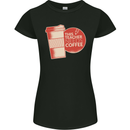 This Teacher Needs Coffee Funny Teaching Womens Petite Cut T-Shirt Black