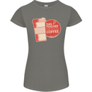 This Teacher Needs Coffee Funny Teaching Womens Petite Cut T-Shirt Charcoal