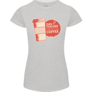 This Teacher Needs Coffee Funny Teaching Womens Petite Cut T-Shirt Sports Grey