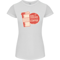This Teacher Needs Coffee Funny Teaching Womens Petite Cut T-Shirt White