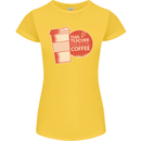 This Teacher Needs Coffee Funny Teaching Womens Petite Cut T-Shirt Yellow