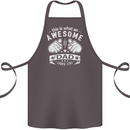 This is What an Awesome Dad Looks Like Cotton Apron 100% Organic Dark Grey