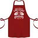 This is What an Awesome Dad Looks Like Cotton Apron 100% Organic Maroon