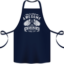 This is What an Awesome Dad Looks Like Cotton Apron 100% Organic Navy Blue