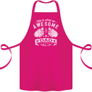 This is What an Awesome Dad Looks Like Cotton Apron 100% Organic Pink